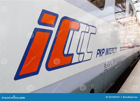 IC Intercity PKP Logo Train At Berlin Main Railway Station Hauptbahnhof