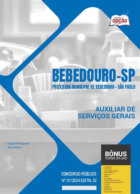 Apostila Prefeitura De Bebedouro Sp Em Pdf Auxiliar De Servi Os