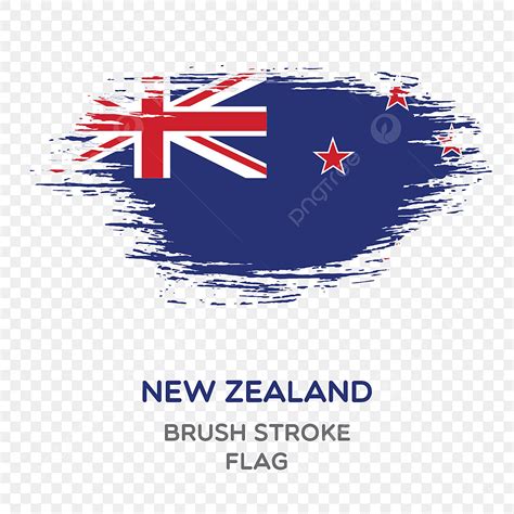 New Zealand Flag Vector Design Images, New Zealand Brush Stroke Flag ...