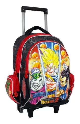 Mochila Escolar Infantil Con Ruedas De Dragon Ball Z Mercadolibre