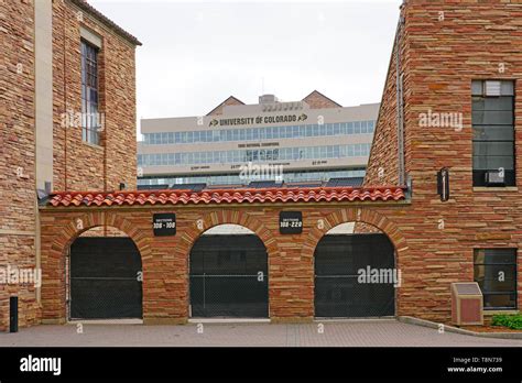 BOULDER, CO -10 MAY 2019- View of the Folsom Field football stadium on ...