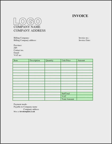 Free Open Office Invoice Template Template Resume Examples