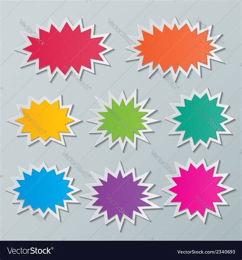 Starburst Speech Bubbles Royalty Free Vector Image