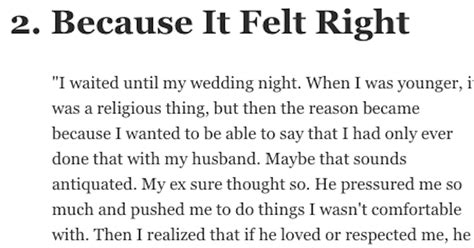 10 People Share Why They Waited Until Marriage To Have Sex