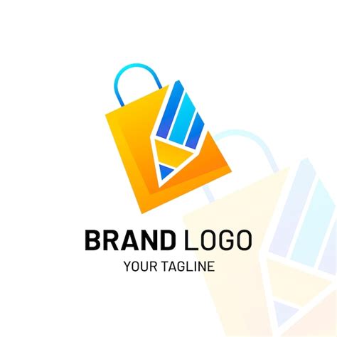 Plantilla De Logotipo De Tienda De Papeler A Degradada Vector Gratis