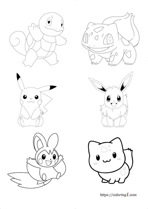 Pokemon Characters Coloring Pages - 2 Free Coloring Sheets (2021)