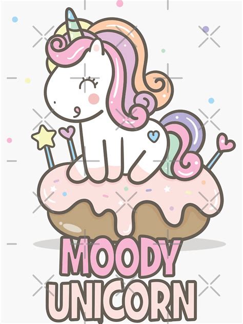 "Moody unicorn - Cute little unicorn on a cupcake you and your kids ...