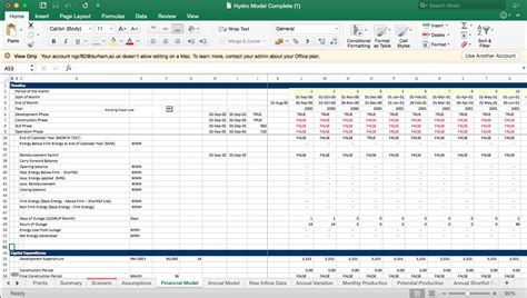 Hydro Excel Model With Commodity Price Risk And Monte Carlo