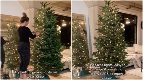 These Viral TikTok Videos Reveal You Should Be Hanging Lights on Your Christmas Tree Vertically ...