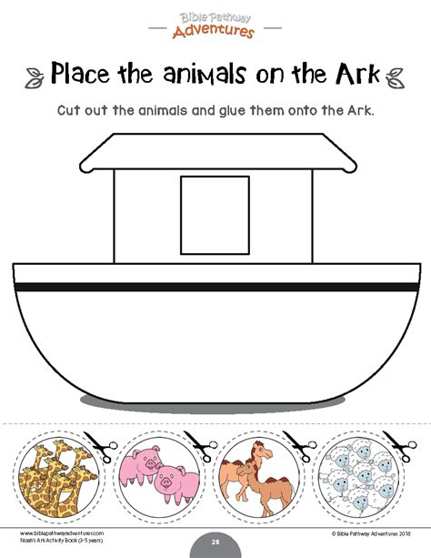 Noah's Ark Activity Sheets For Kids