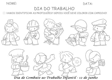 Dia Do Trabalho Desenhos Atividades Exerc Cios Colorir Imprimir V