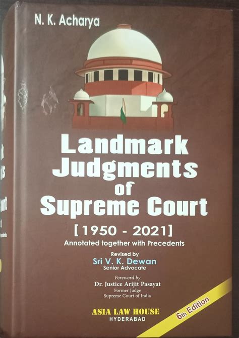 Buy Landmark Judgments Of Supreme Court [1950 2021] Book Online At