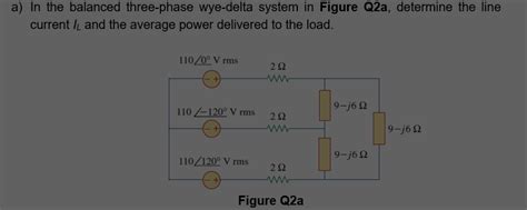 Solved A In The Balanced Three Phase Wye Delta System In Chegg