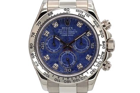 Rolex Daytona 40mm 18ct White Gold Oyster Sodalite Dial 116509 Out Of