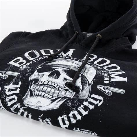 Bluza DOBERMANS AGGRESSIVE BOOM BOOM BK271 kaptur czarna | Men's ...