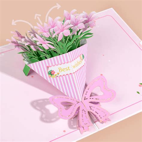 Best Wishes Mother's Day Pop Up Card - Adorepop