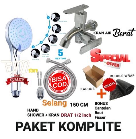 Pjm Store Paket Murah Kran Shower Kamar Mandi Hand Shower S Kran