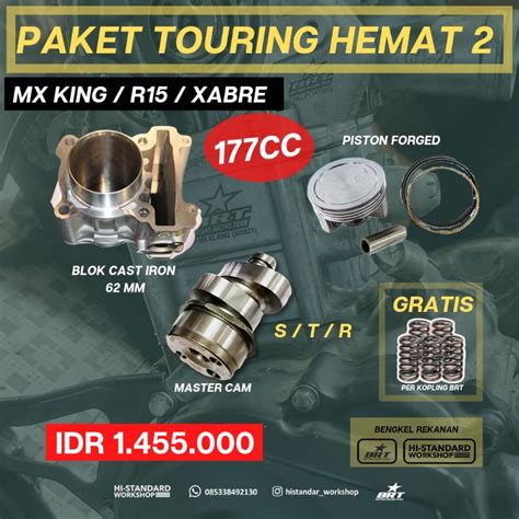 Jual PAKET TOURING HEMAT 2 BRT MX KING XABRE R 15 BLOK CAST IRON 62