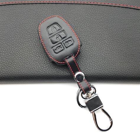 Carro De Couro Fob Chave Shell Case Capa Para Toyota Highlander Camry