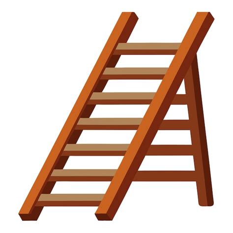 Wooden ladder clipart vector art and illustration | Premium AI ...