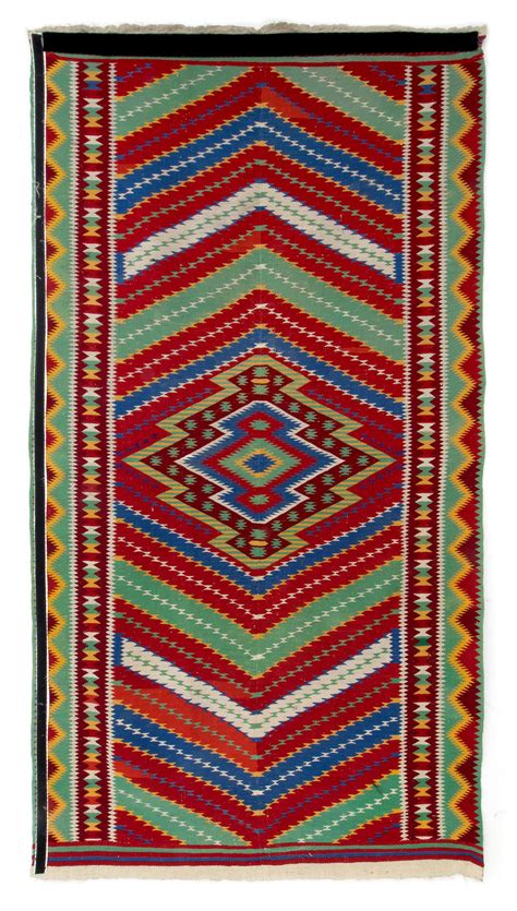 1880s Rio Grande Saltillo Sarape, Germantown Yarns Diamond Pattern, Red