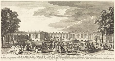 Vue De Trianon Dans Le Parc De Versailles Du Cote De L Avenue Drawing