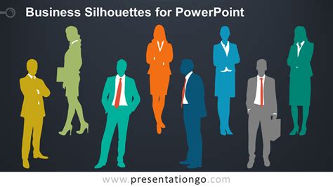 Business People Silhouettes for PowerPoint - PresentationGO.com