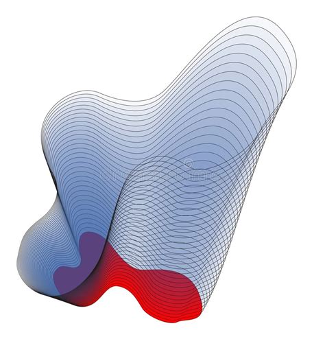 Dimensión De Una Variable Azul Y Roja Stock de ilustración