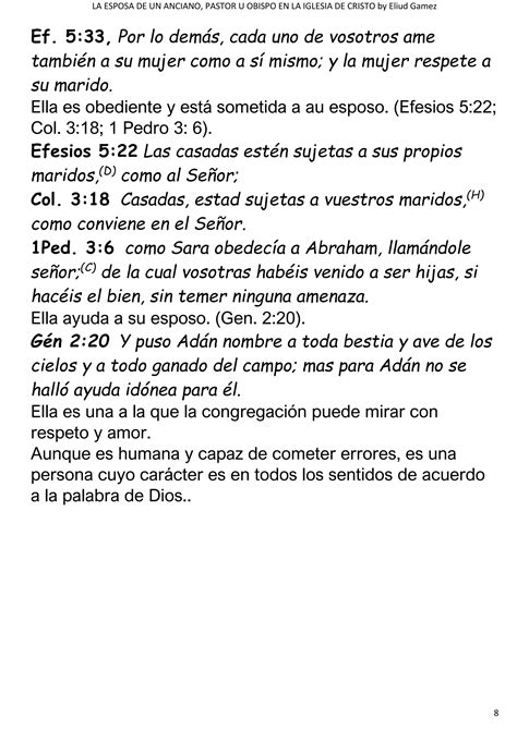 La Esposa Del Anciano En La Iglesia De Cristo Pdf Descarga Gratuita