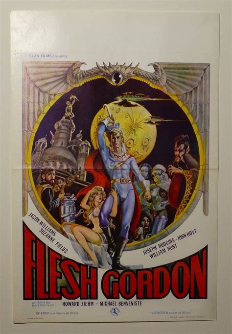 Flesh Gordon Very Rare Original Vintage Film Poster From Belgium 1974 A Flash Gordon Sf