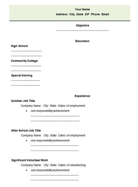 46 Blank Resume Templates Doc Pdf Free And Premium Templates