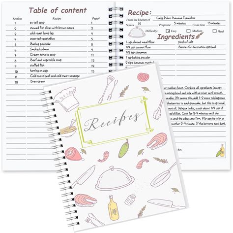 Amazon PECULA Recipe Book 5 6 X 8 2 Recipe Book To Write In Your