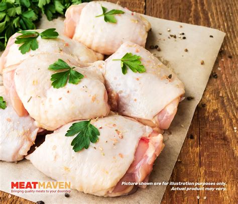 Chicken Thigh With Bone And Skin 2 Kg Meat Maven