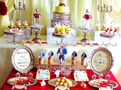 Kara S Party Ideas Charming Beauty And The Beast St Birthday Party