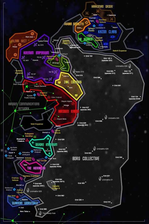 Star Trek Delta Quadrant Map