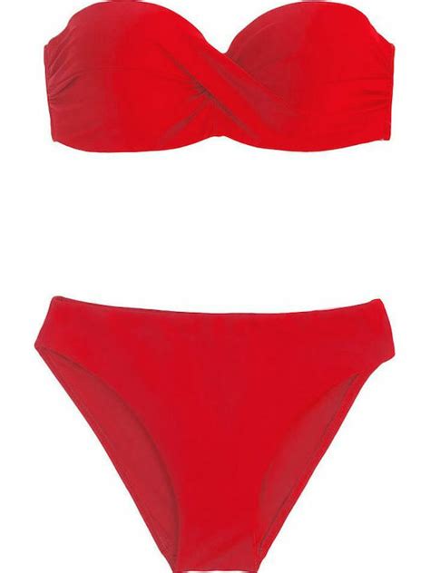 Solano Swimwear Celeste Strapless Bikini Top Κόκκινο 1015D 104 Skroutz gr