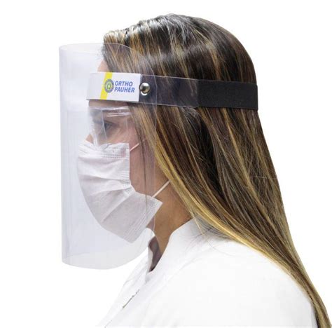 Protetor facial visor cristal face shield ortho pauher Máscara