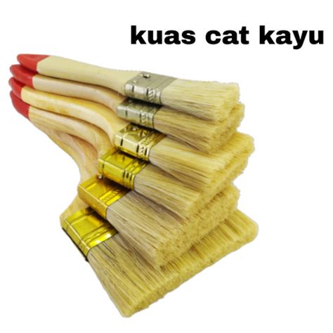 Jual Kuas Cat Kayu Kuas Cat Gagang Kayu Putih 633 Kuas Cat Besi Kuas