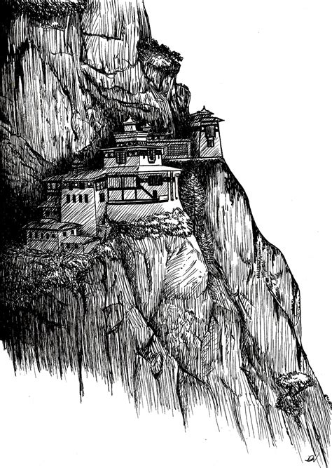 David Arruda — This Is A Drawing I Did Of The Paro Taktsang Or