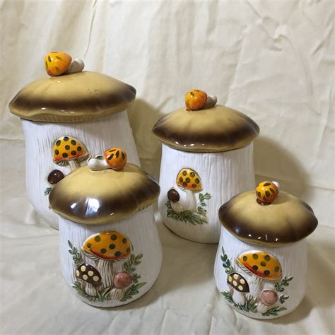 Vintage Mushroom Ceramic Canister Set Agrohort Ipb Ac Id