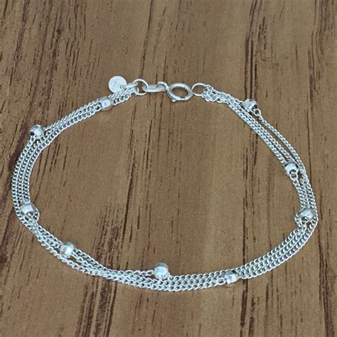 Pulsera De Plata Triple Bolitas Mujer De Ag Lea Joyeria Meses Sin