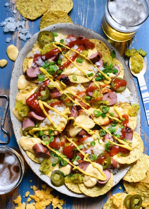 Hot Dog Nachos for Baseball Season - Foxes Love Lemons