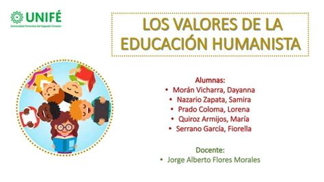 Los Valores De La Educacion Humanista Ppt