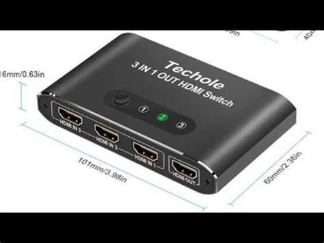 Techole In Out Hdmi Switch With Ir Remote Control Quick Setup