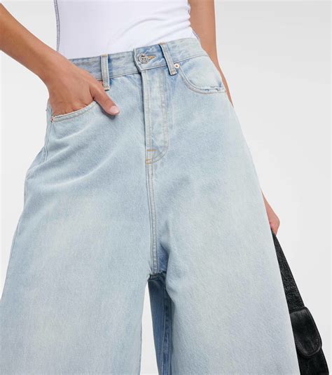 Vetements Distressed Wide Leg Jeans Vetements