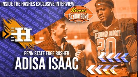 Adisa Isaac Penn State Edge Rusher 2024 Senior Bowl Exclusive