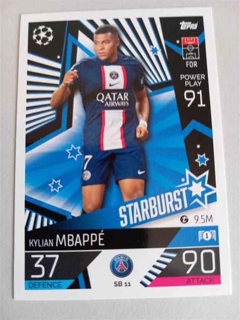 Topps Match Attax Extra Card Sb Kylian Mbappe Starburst