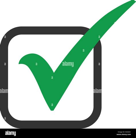 Icono De Marca De Verificaci N Verde En Una Caja S Mbolo De Graduaci N