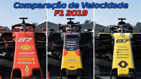 F1 2019 COMPARAÇÃO DE VELOCIDADES CARROS F1 2019 Logitech G29