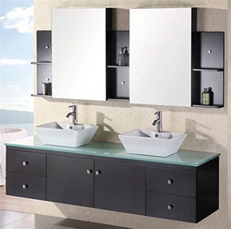 Design Element Portland Wall Mount Double Vessel Square Ceramic Sink